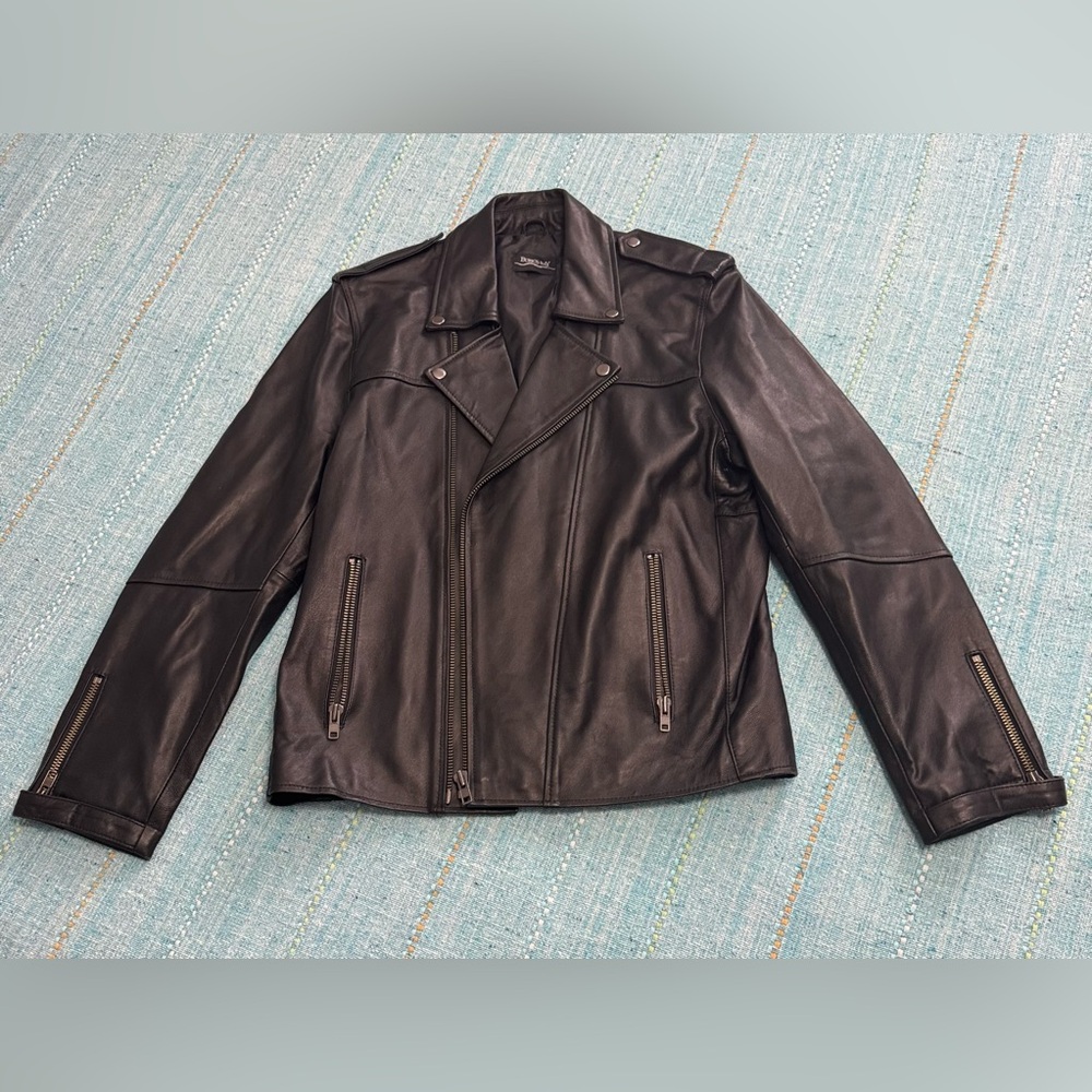 Men's Classic Black Biker Jacket